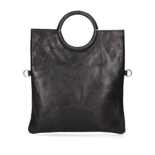 Borsa a mano da donna Made in Italy - Modello Velvet - 100% pelle scamosciata - 29.0 x 30.0 x 1.0 cm