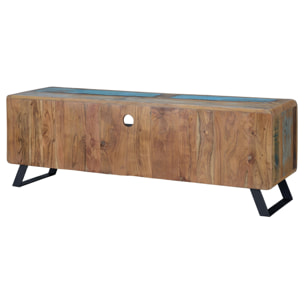 Mueble TV de Madera Reciclada 160 Cm Estilo Vintage Industrial