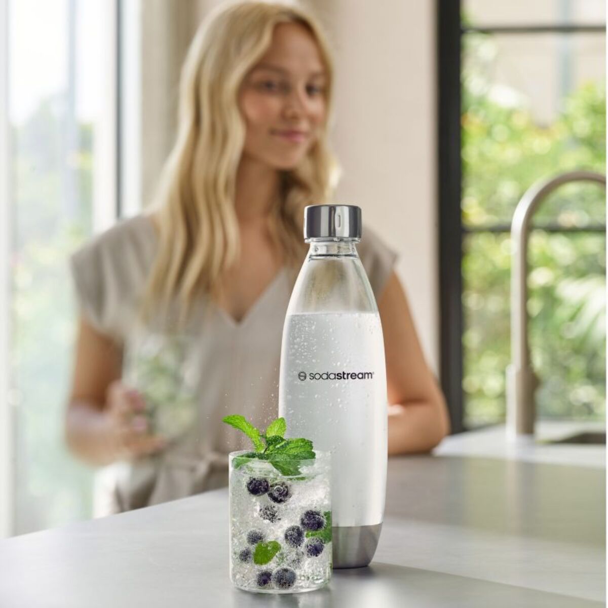 Bouteille SODASTREAM 1L lave-vaisselle Fuse Métal