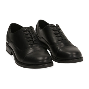 Botines negros con cordones, tacón de 4 cm