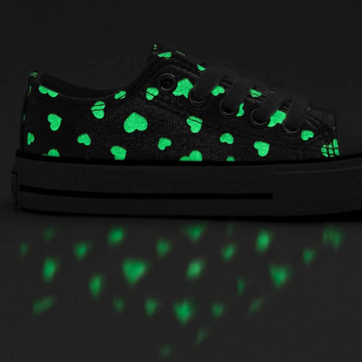 Girl's Silver Glows in the Dark Sneakers