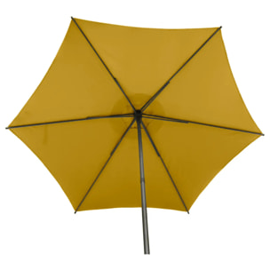 Parasol droit rond Soya Jaune moutarde