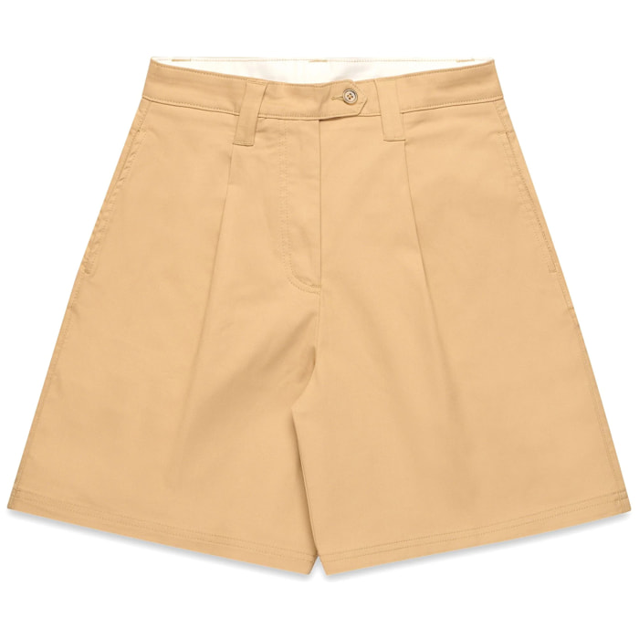 Kappa - Pantaloni Corti Donna Beige - Ercilia