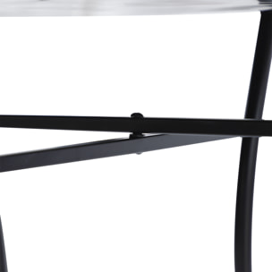 Mesa de Jardín Mesa Mosaico Cerámica y Redonda Mesita de Café Terraza 60x71cm