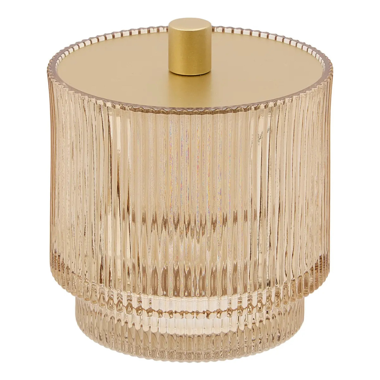 Pot à coton rond D.10cm ambre