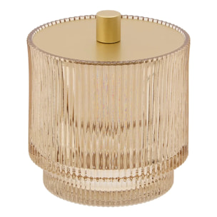 Pot à coton rond D.10cm ambre