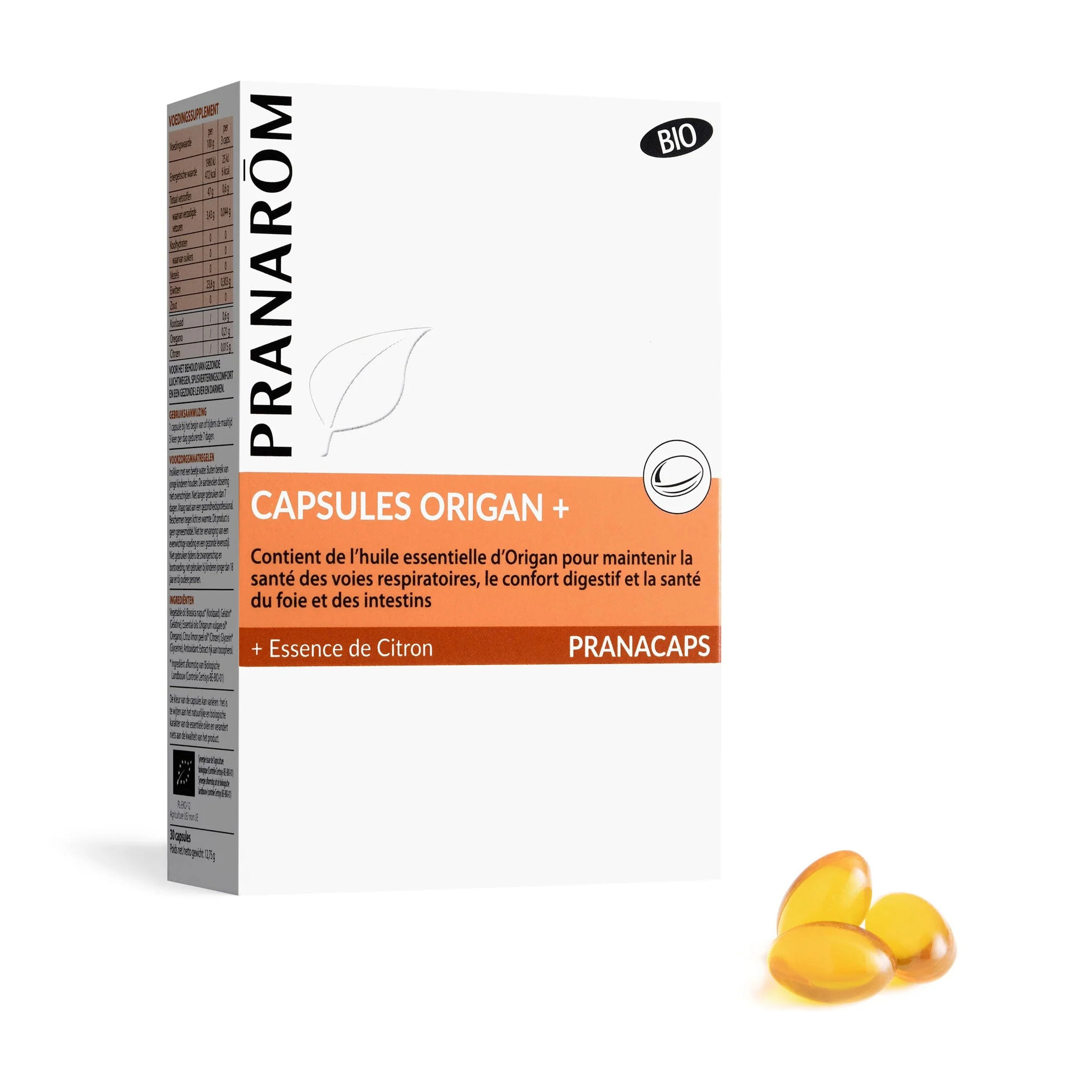 Pranarom - Capsules Origan + - Bio - 30 capsules