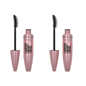 Maybelline New York- Lot de 2 Mascaras Effet Eventail - Cils Sensational - Black