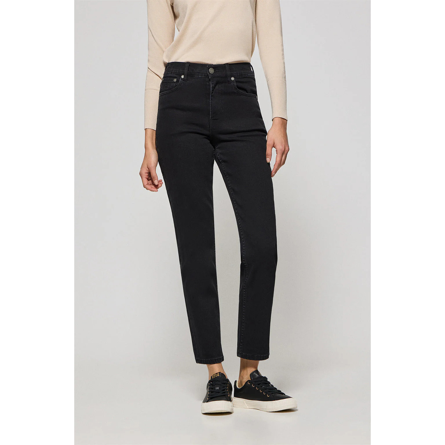 Jeans Telma neri con particolari Polo Club