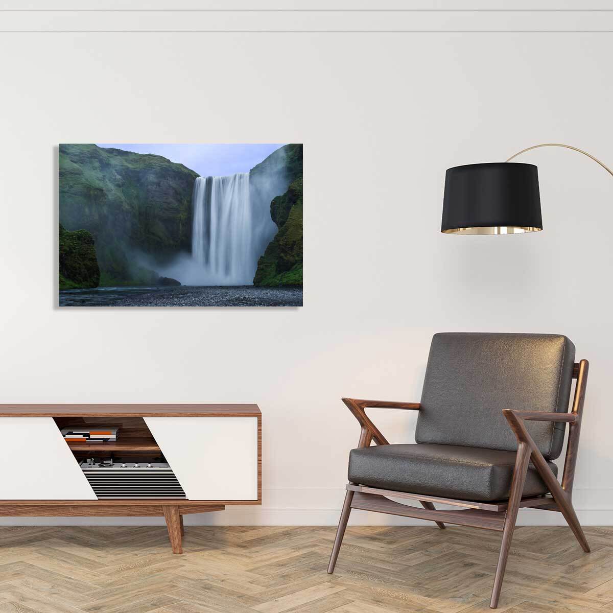 Tableau paysage cascade skogafoss islande  Tableau plexiglas