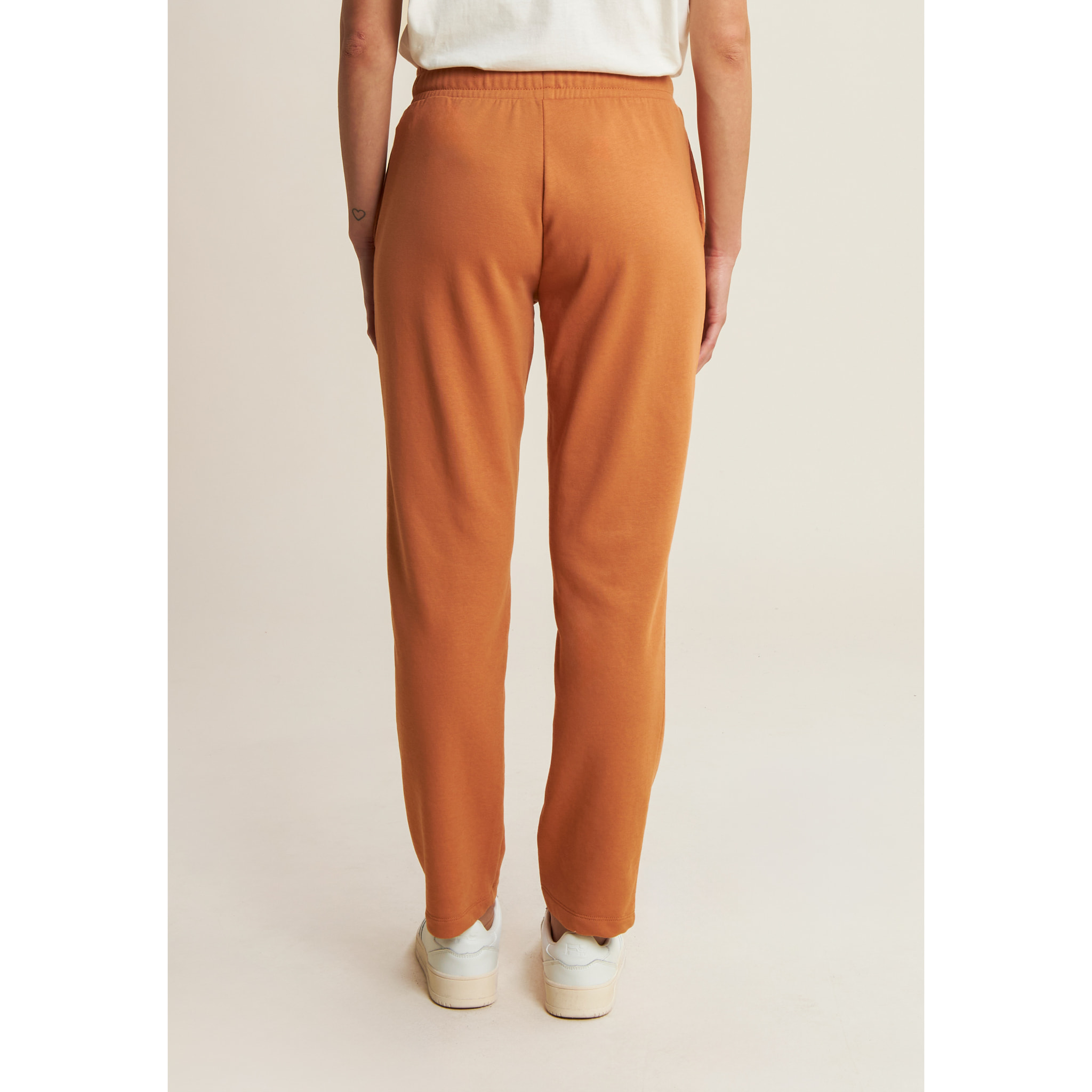 Jogger regular fit in french terry con logo laterale