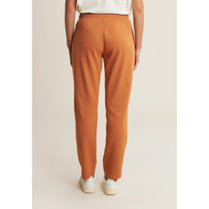 Jogger regular fit in french terry con logo laterale