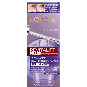 L'Oréal Paris Revitalift Filler Sérum Yeux à l'Acide Hyaluronique et à la Caféine 20ml