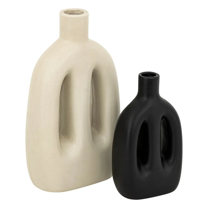 Set de 2 vases Inuit dreams céramique H14/20cm