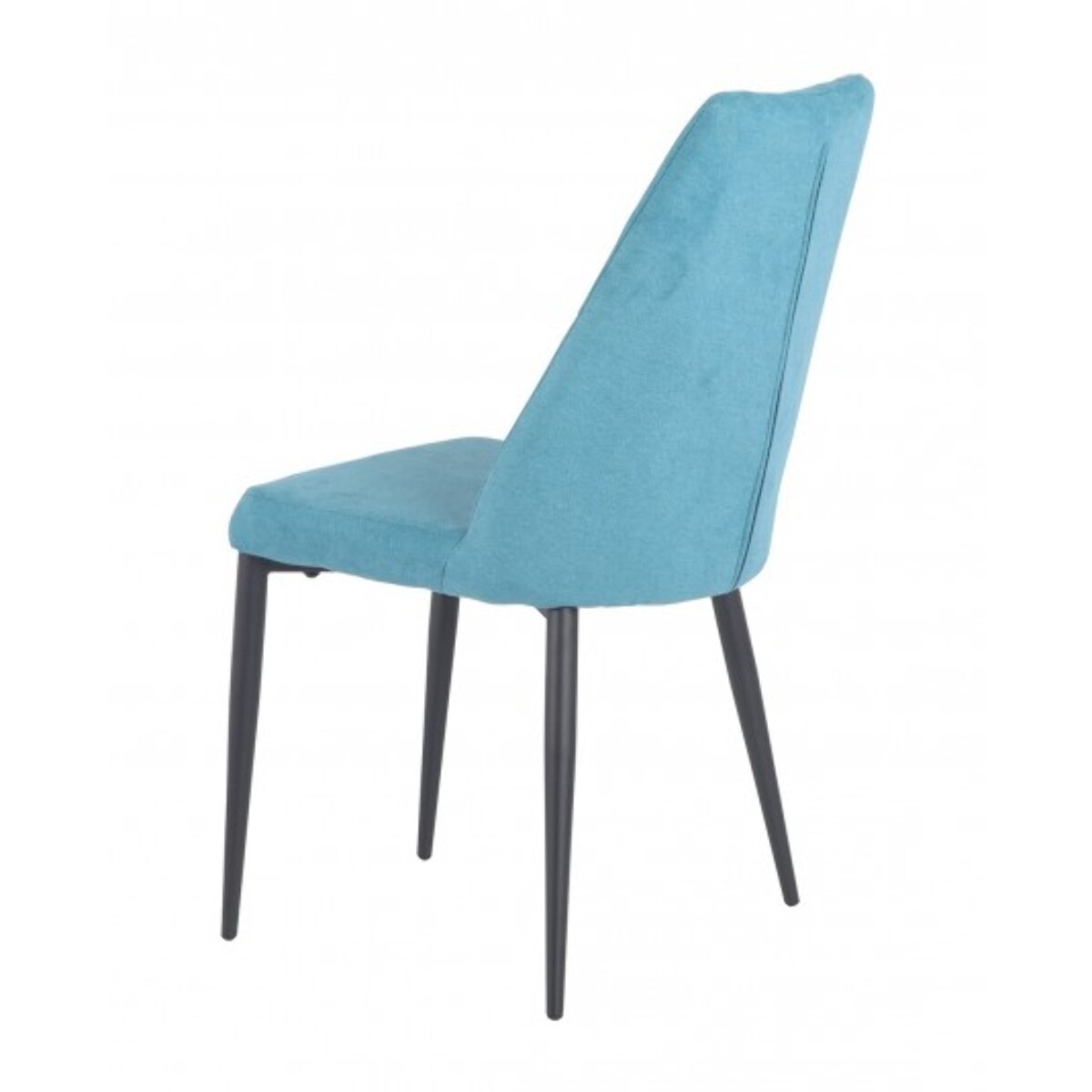 Chaise en tissu capitonné avec piètement métal noir - TOMEN