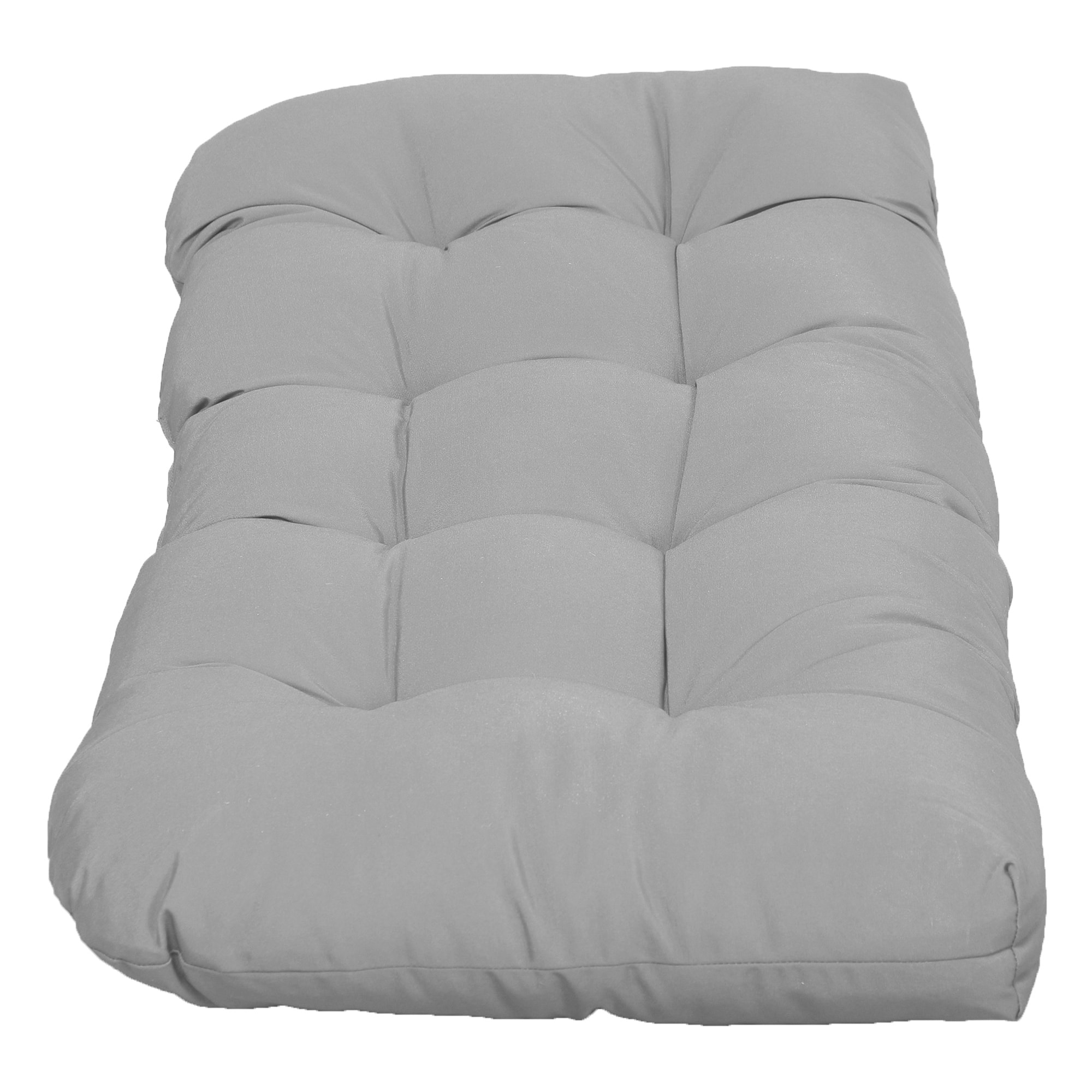 Cojín para Banco de 2 Plazas 110x48x8 cm Cojín Rectangular para Interiores y Exteriores Lavable con 8 Puntadas y Asiento Cómodo para Sillas Sofás Gris