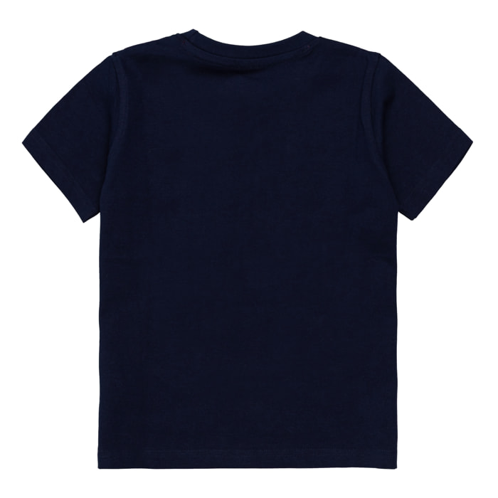 T-shirt maniche corte con stampa logo e bandierine