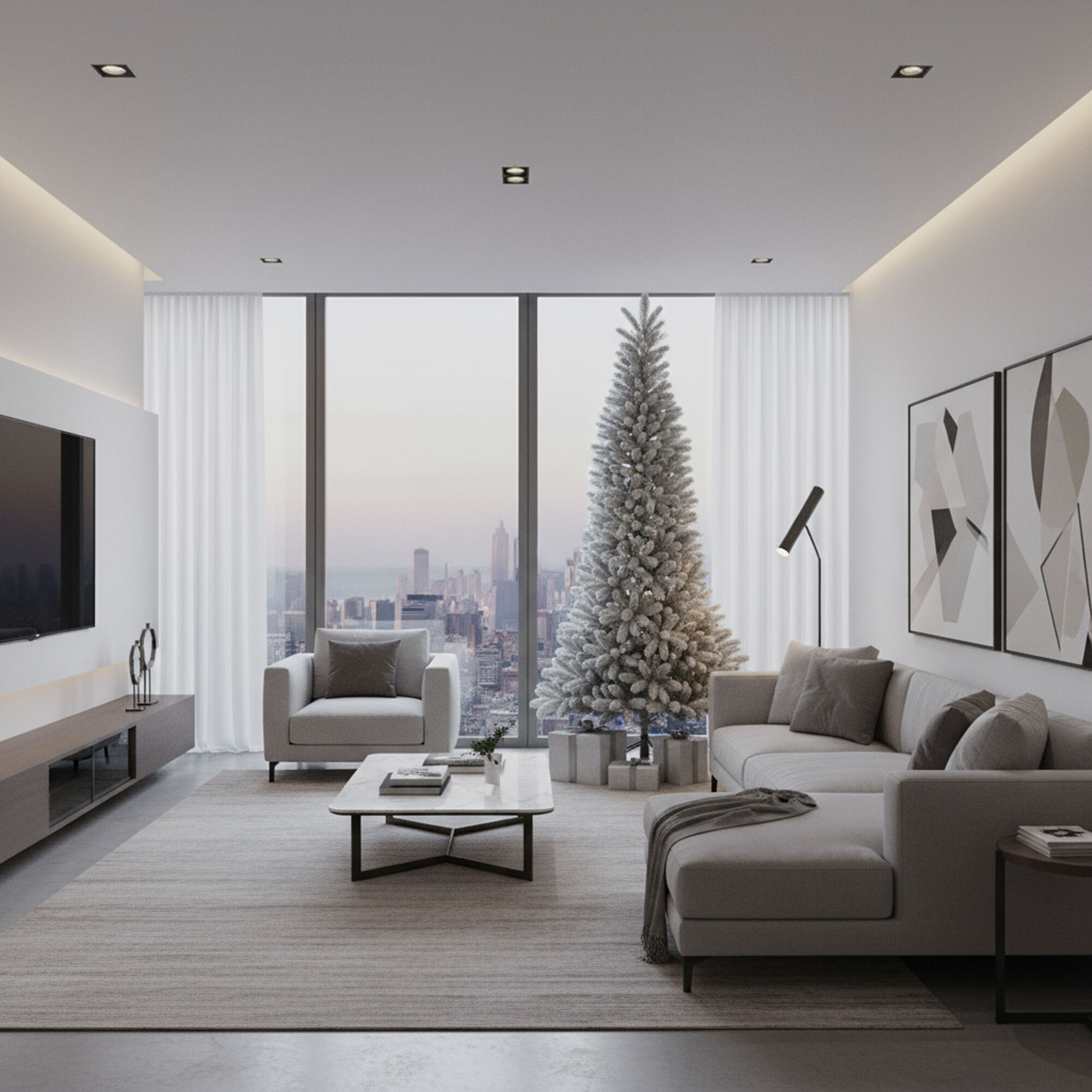 Bushy - Albero di Natale Innevato in PE e PVC Ø93x180H cm, 872 Punte