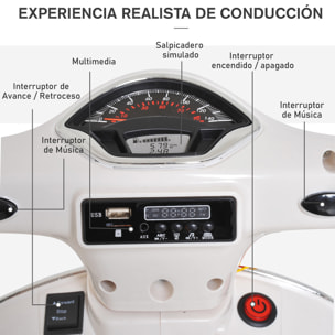 Moto Eléctrica Infantil Blanco