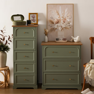 Commode Mohéa vert céladon 3 tiroirs