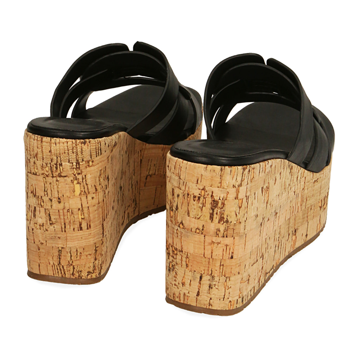 Zapatillas negras, plataforma de 9,5 cm