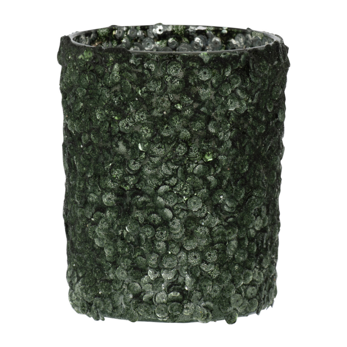 J-Line photophore Givré - verre - vert foncé - large