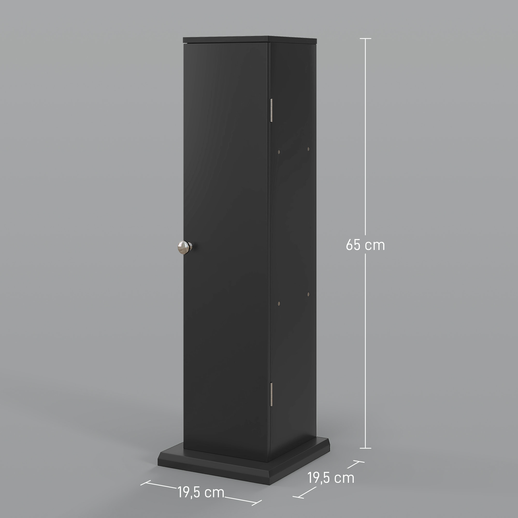 Support papier toilette - porte-papier toilette - armoire pour papier toilette - 3 niveaux + sortie papier MDF noir