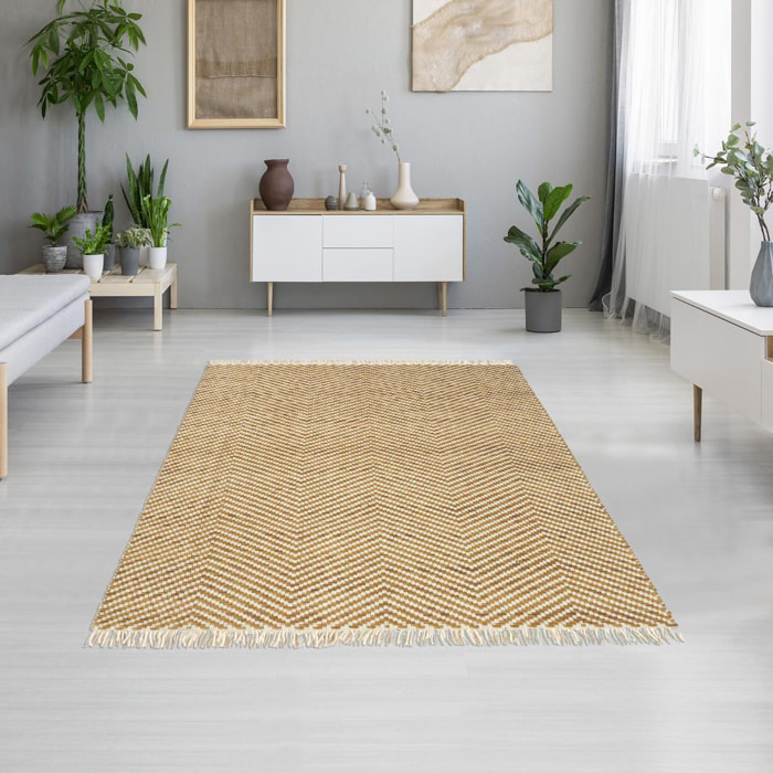 Tapis kilim tissé en laine motif simple DEGU