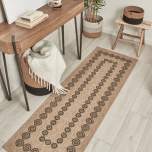 Nature - tapis effet jute noir