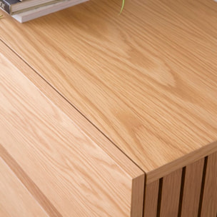 Commode Haiku -tableau en tôle naturelle-couleur chêne naturel 120 x 85 x 40 cm