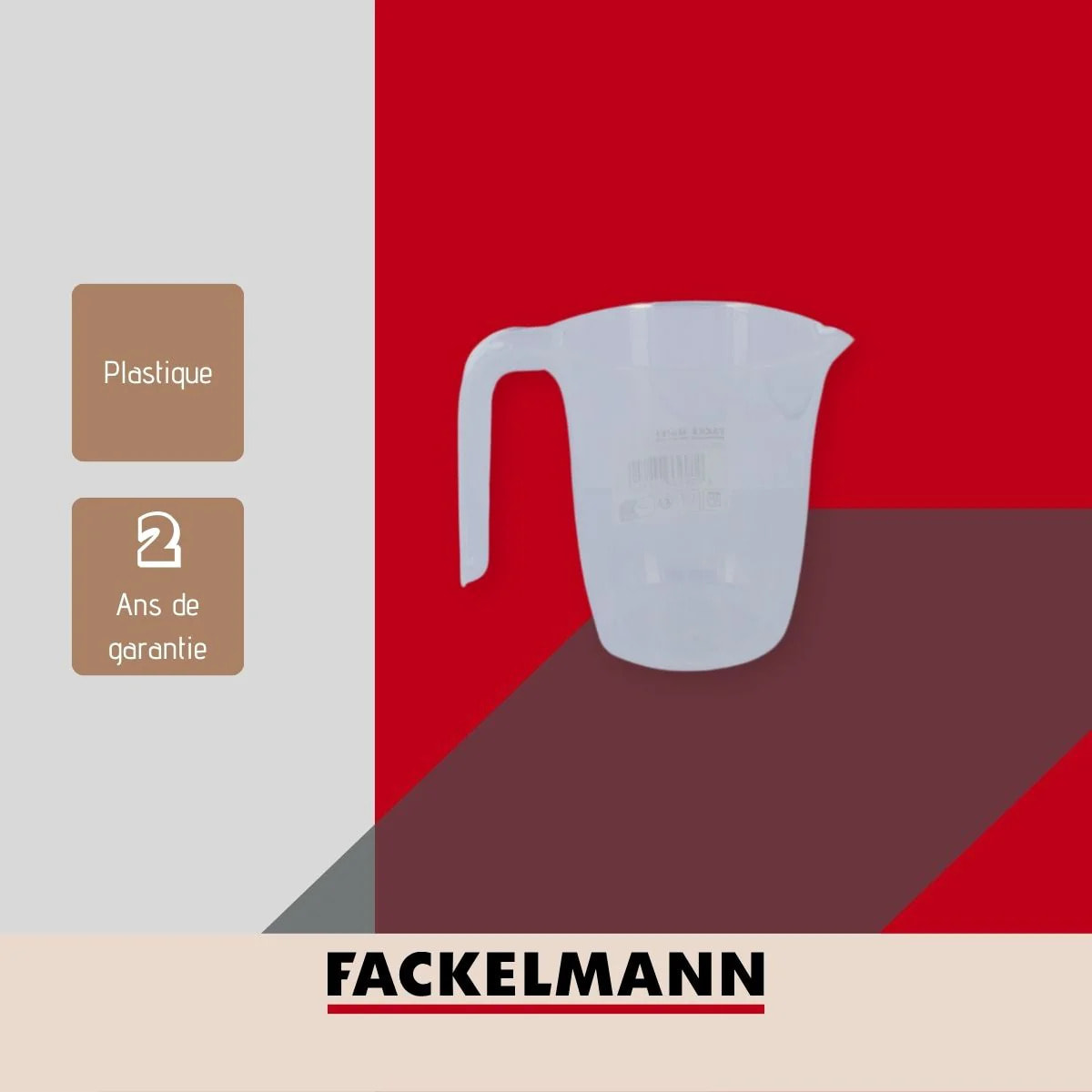 Verre doseur 500 ml en plastique transparent Fackelmann Basic