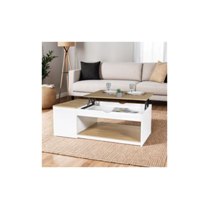 Table basse relevable + coffre Elina - Plateau + coffre