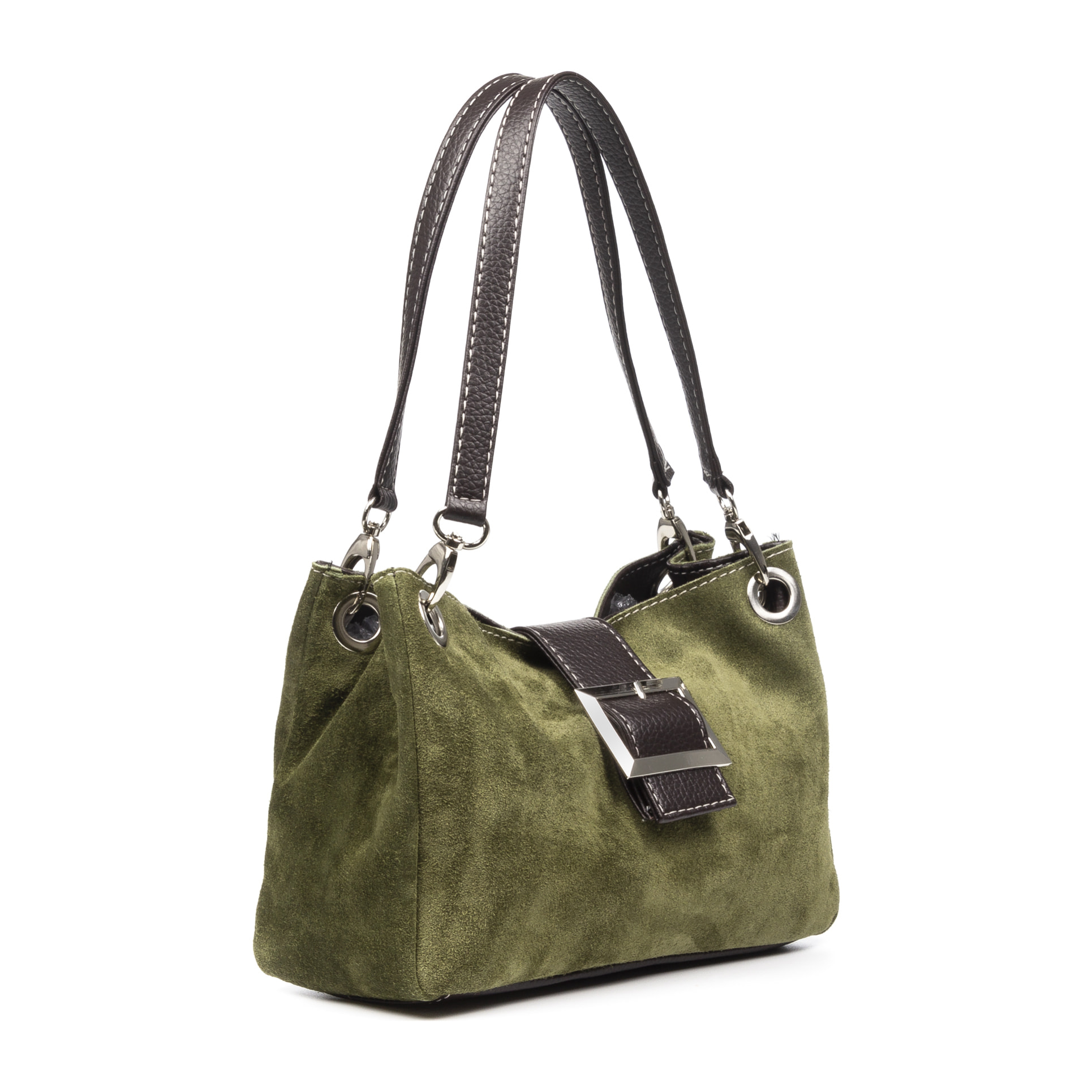 Aicurzio Bolso de hombro Mujer. Piel auténtica Gamuza Dollaro