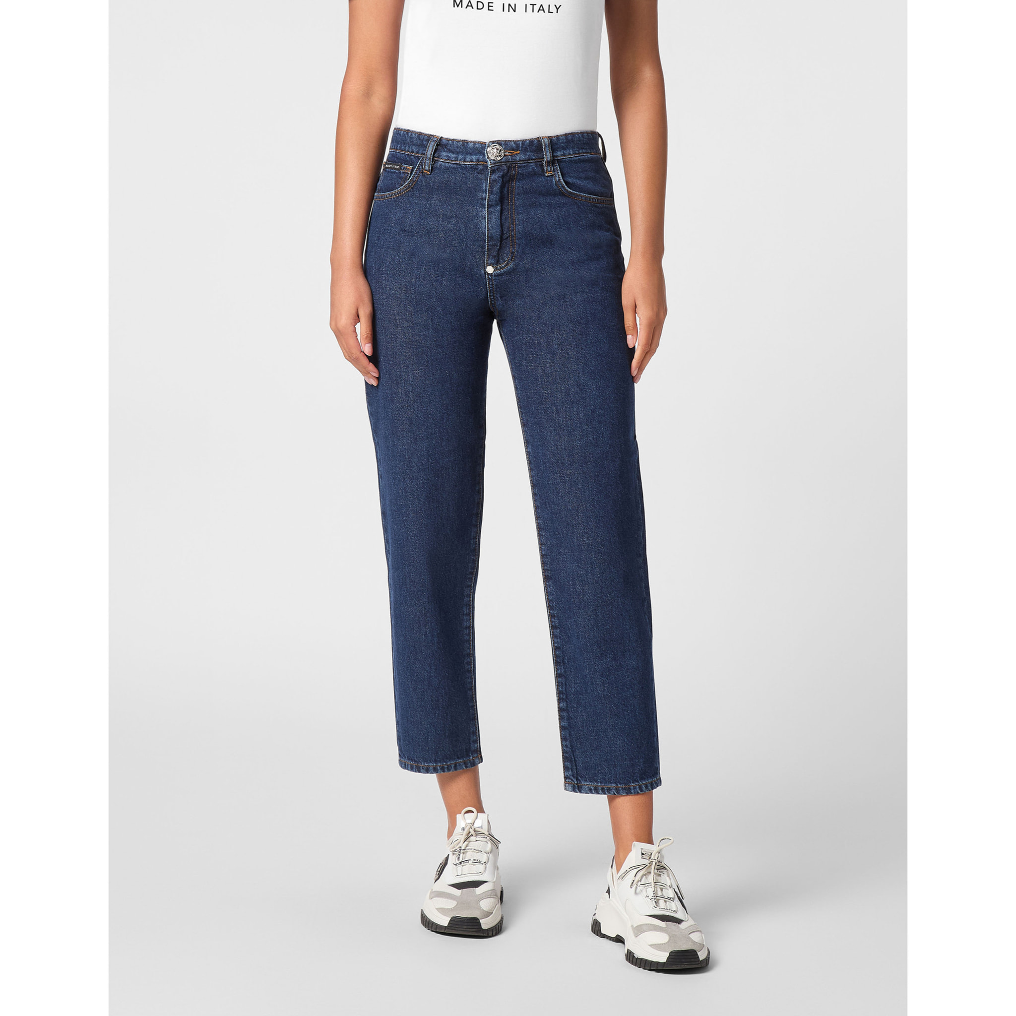 PHILIPP PLEIN Vaqueros Mom Fit HEXAGON