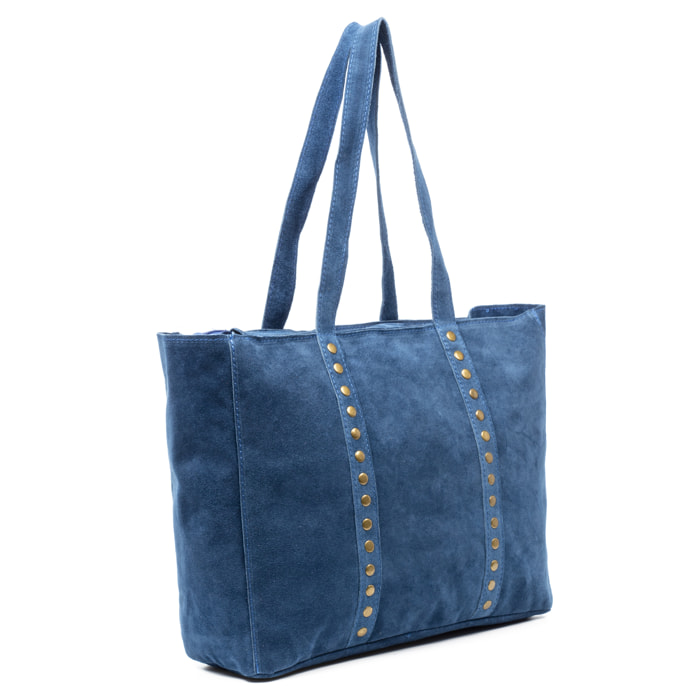 Alonte borsa a spalla per donna. Pelle scamosciata autentica.