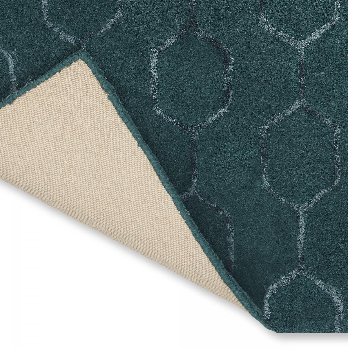 Tapis salon et chambre fait à la main en laine motif faux uni JOAL