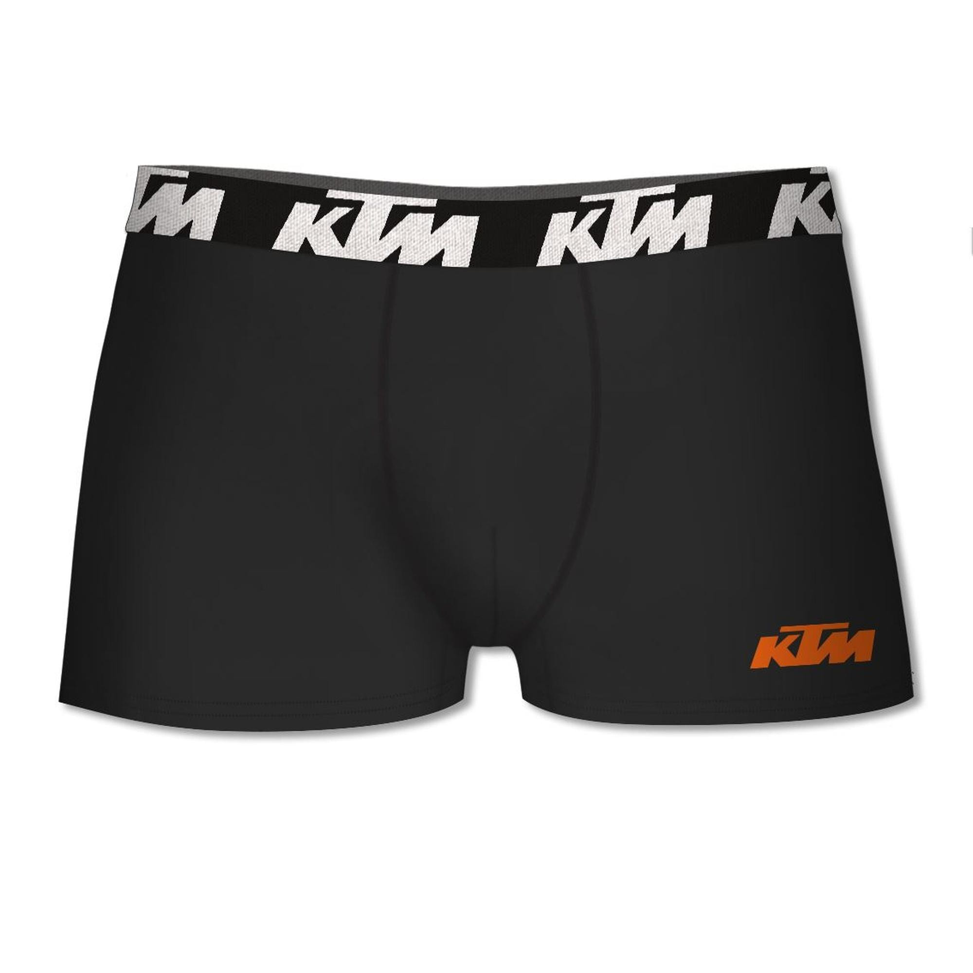 Set de 2 calzoncillos bóxer ktm negro y gris oscuro