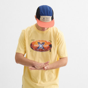 Camiseta oversize MUNICH streetwear de algodón orgánico amarillo