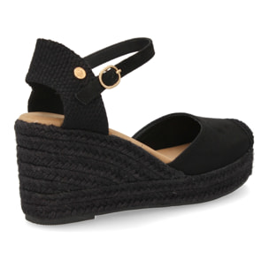 Sandalia de cuña de yute para mujer, comodas y elegantes diseño moderno con el yute en el mismo tono