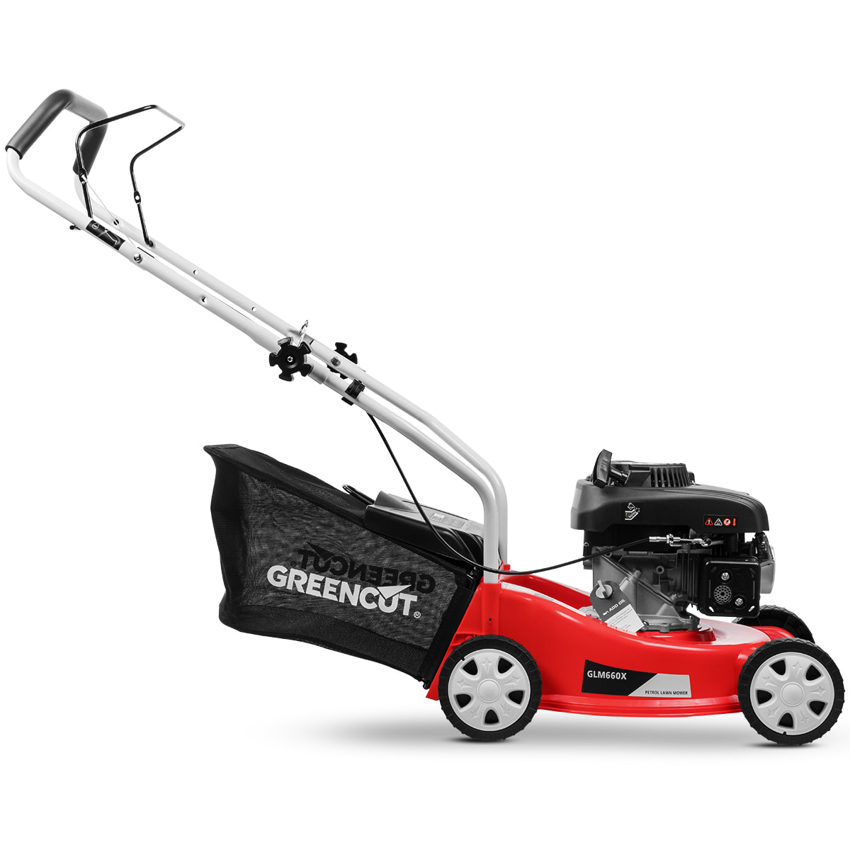 Cortacésped de gasolina motor de 4 tiempos OHV refrigerado por aire de 139cc y 5cv  - Greencut GLM660X