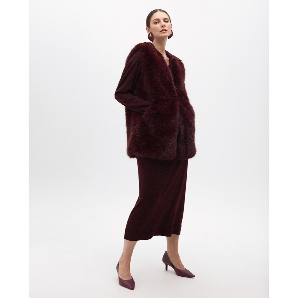 Gilet Pelliccia Fodera Logata