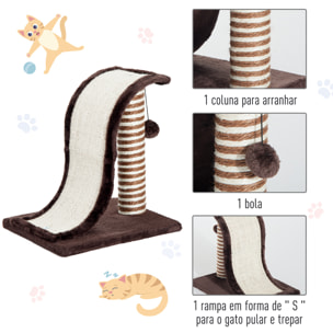árbol para Gatos de Sisal Natural 35x30x39cm Marrón y Crema