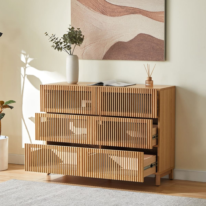 Commode 6 tiroirs en bois - UMEA