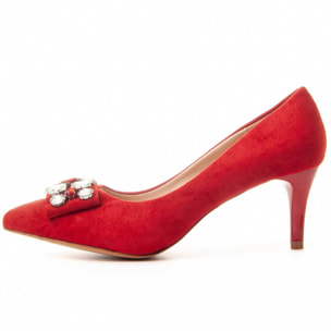 Zapatos de Tacón - Rojo - Altura: 8 cm