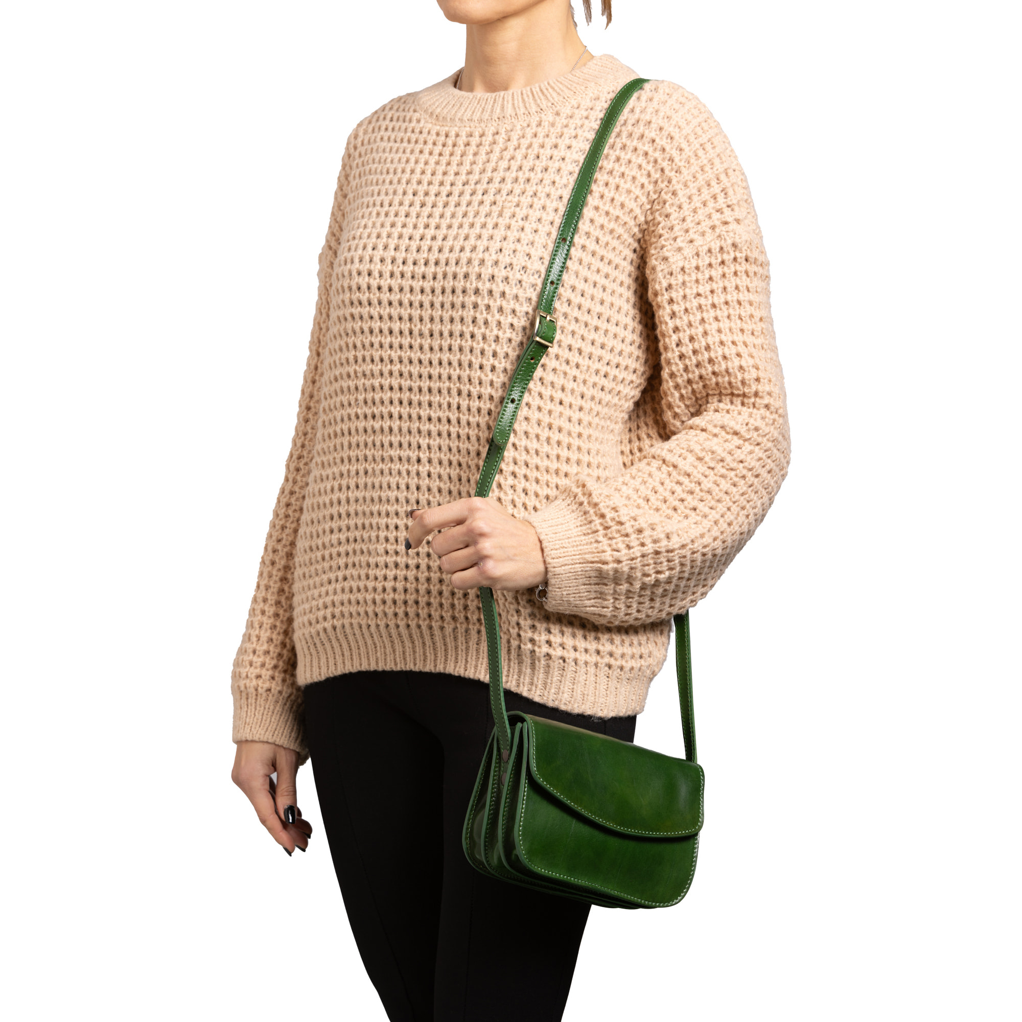 Borsa a tracolla  da donna In Vera pelle Made in Italy 19x13x9,5 cm