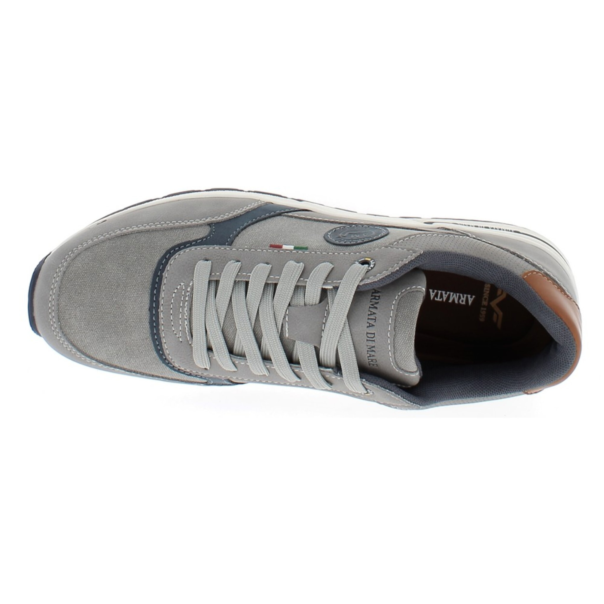 Armata di Mare Scarpe Uomo Sneakers Casual Stringate con Soletta Rimovibile in Memory Foam AMU S25L701 Grey