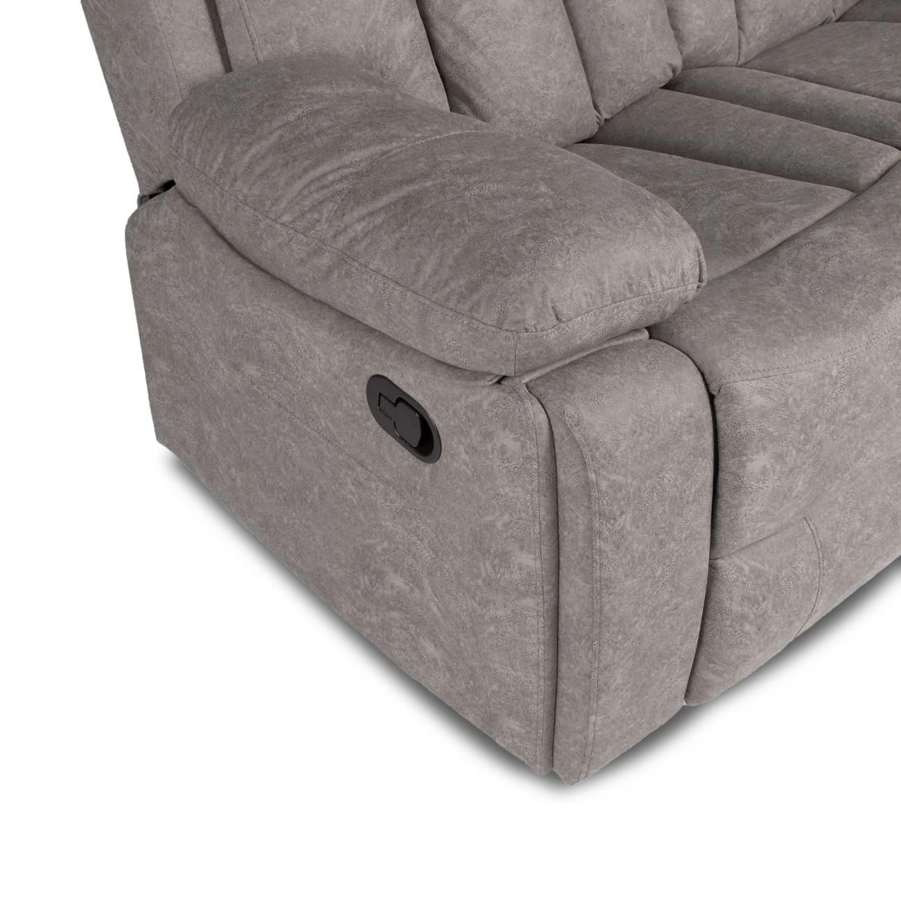 Sofá relax de 3 plazas con reposapiés elevable en marengo 208 cm Kendal Marengo