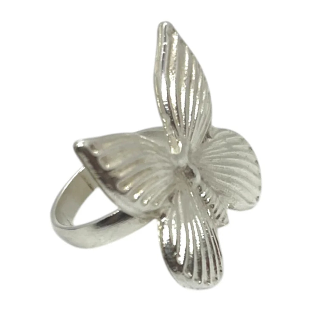 Anillo Mariposa grande en plata 10µ . Laton y zamak