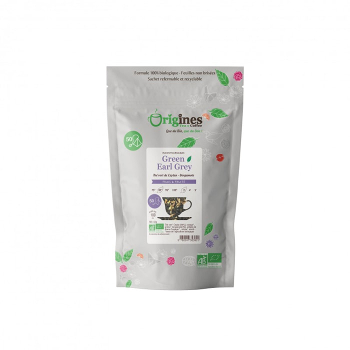 Green Earl Grey - Thé Vert Bio - Infusettes 50x2g