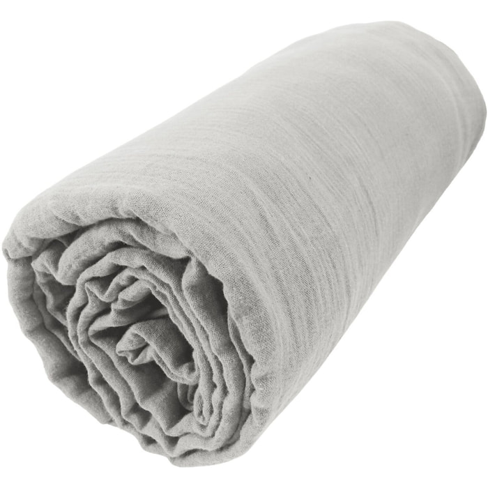 Drap housse - bonnet:30cm - 100% gaze de coton nuage
